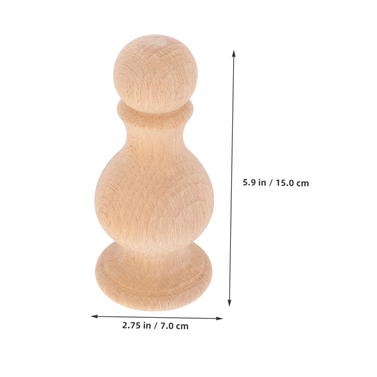 FONDOTIN Solid Wood Column Roman Column Style Finial Ball Topper for Home Decor Wooden Spindle for Curtain Rods