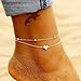 choice of all Gold Anklet Bracelet for Women Heart Ankle Chain Foot Jewelry (D:Gold 2 Layer)