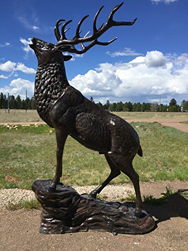 Mjm Elk On The Rock Aluminum Statues For Outdoor Decor #TOP2