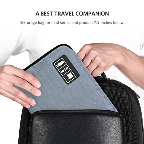 Electronics Organizer Travel Bag,Waterproof Portable Cable Cord Bag Organizer,Travel Gear Carry Bag For Cables External Flash Drive Mouse Memory Card Power Bank And More (M, Grey) #TOP7