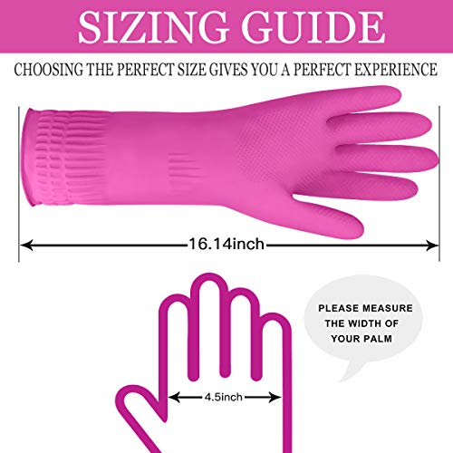image for visen Reusable Waterproof Household Dishwashing Cleaning Rubber Gloves