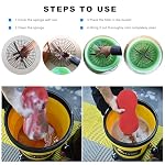 2 PCS Car Wash Bucket Insert, Auto Detail Grit Trap Wash Filter Removes Dirt & Debris, Dirt Guard Insert Fits 12-Inch Diameter or 3-5 Gallon Buckets for Car Detailing Cleaning (Black+Red) - Image 5