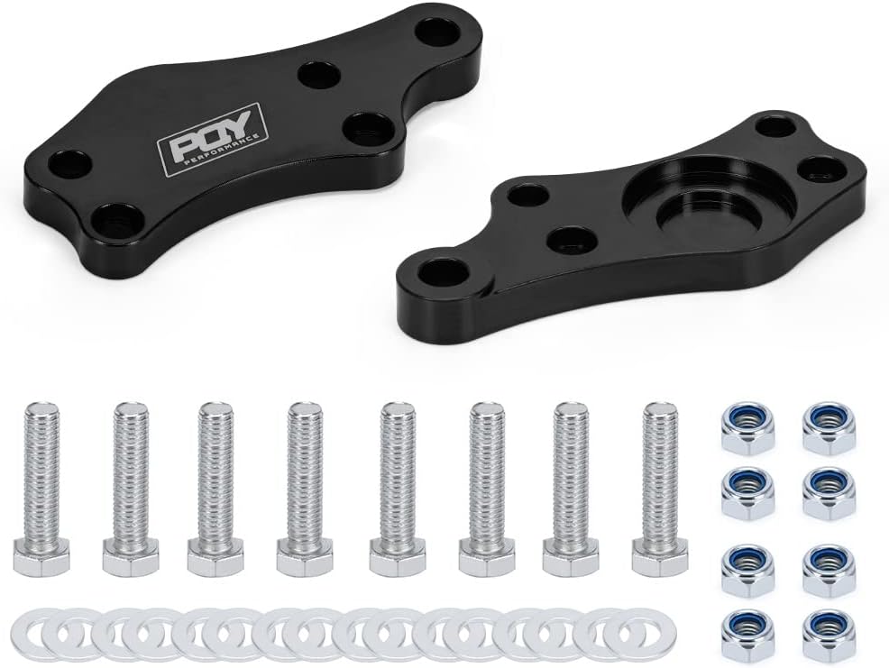 Billet Aluminum T-6061 Steering Lock Adapter Increasing Turn Angle About +25% Tuning Kit Compatible with Toyota JZX100 Lexus IS200 IS300 Black