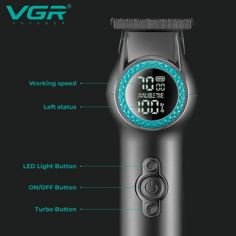 VGR V-990 Trimmer with labeled parts