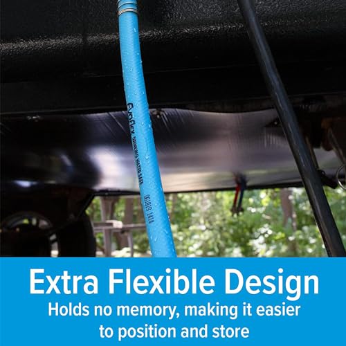 Image of Camco EVOFlex 4-Ft RV Drinking Water Hose - Features Extra Flexible Design w /Stainless Steel Strain Relief Ends - Lead-Free, BPA-Free and Phthalate-Free - 5 /8 inch ID (22590)