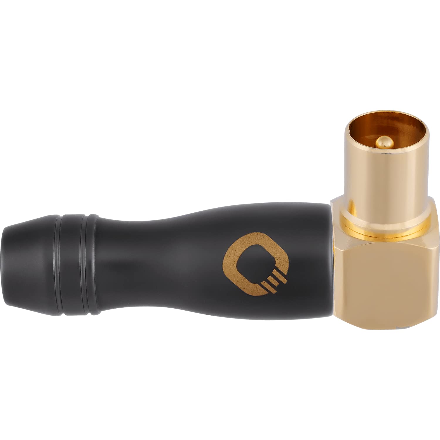 OEHLBACH Transmission Shift HD - Cable de antena acodado (90 grados, fabricado en Alemania, cable coaxial 4K UltraHD para TV, radio, televisión por cable, apantallamiento de 4 vías)
