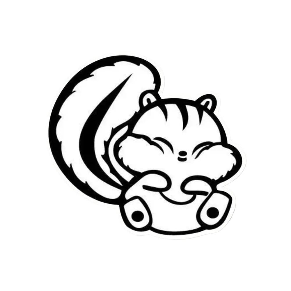 Bertdcx One Color Auto Accessory Squirrel Sticker Waterproof Vinyl Decal For Car Laptop Phone Decor