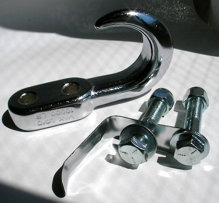 Amazon | 鍛造メッキ トゥーフック けん引フック ボルトナット付 4.5