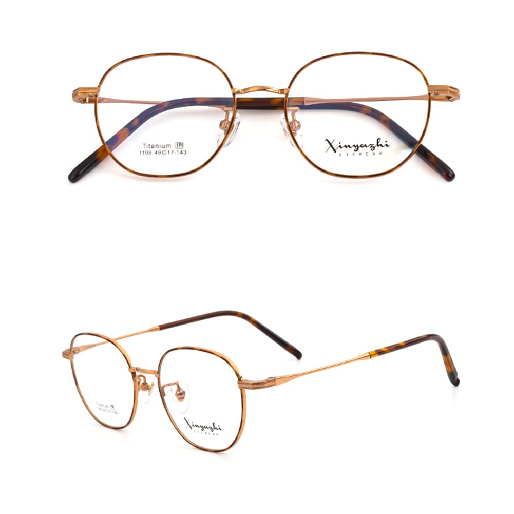 RICCIE Gafas de Lectura para Ordenador de Titanio Puro Anti luz Azul de Alta definición, 1,56 Lente de Resina asférica Gafas protección Ocular dioptrías+1,0 a +3,0,01,+1.5