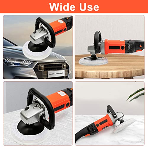 1600W Buffer Polisher, 6 Speed Variable Rotary Buffer Polisher Waxer, Powerful Car Polisher For Car Floor Tile Metal And Wood #TOP5
