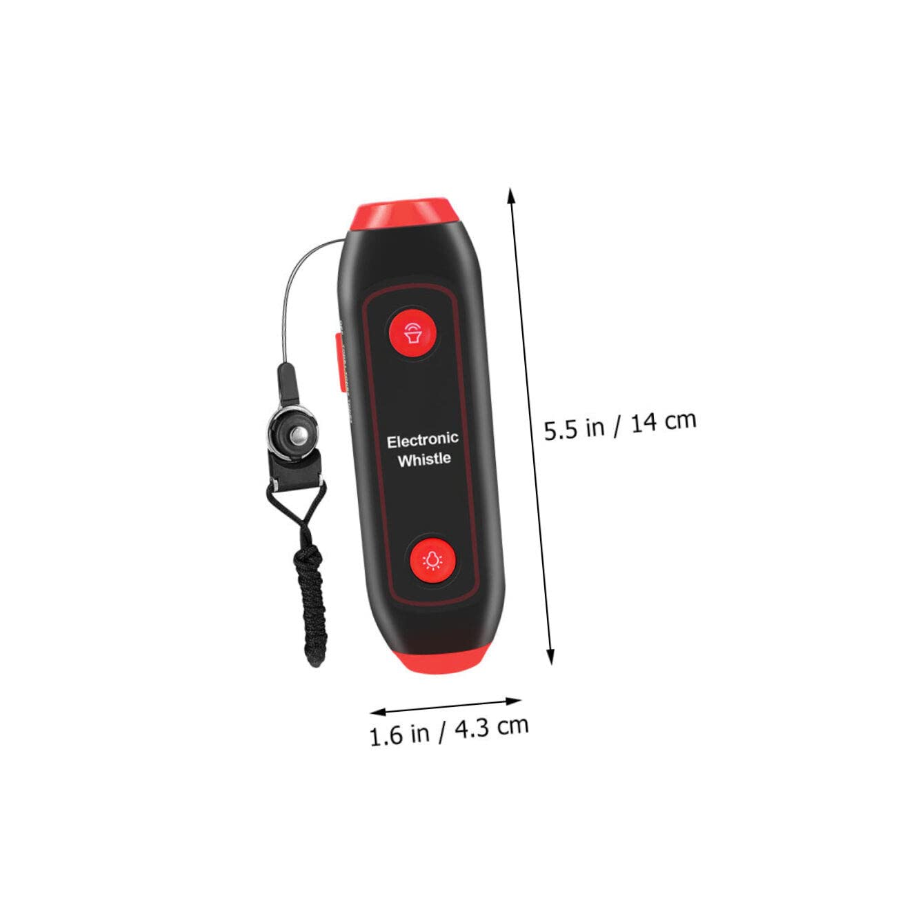 Baluue 2 Fischietti Elettronici Multiuso A 3 Toni 3 Pezzi con Cordino E Torcia per Insegnanti Sport E Emergenze.