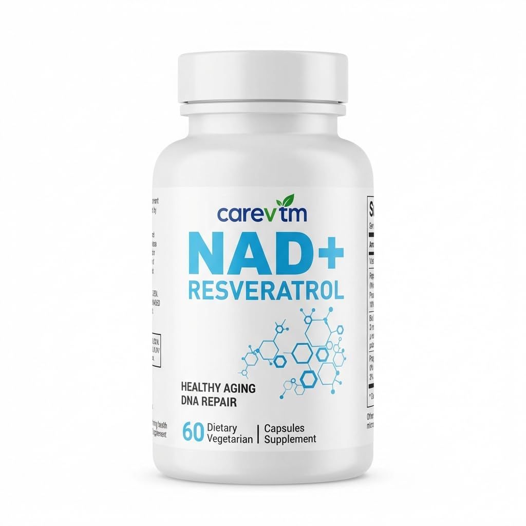 NAD Supplement, Liposomal NAD+ Complex 500mg , 60 Capsules, Resveratrol