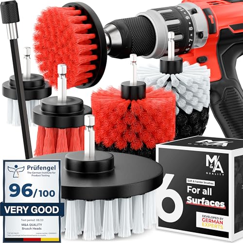 Drill Brush Attachments for Cleaning (Set of 6)