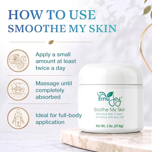 image for Emu Joy Soothe My Skin Cream - Rich Moisturizing Emu Oil Skin Cream wi