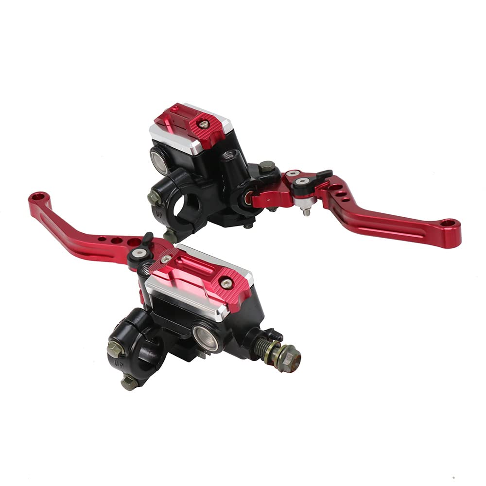 Eamrfvqt Red Brake Clutch Levers, Cnc Aluminum Alloy Brake Clutch Levers