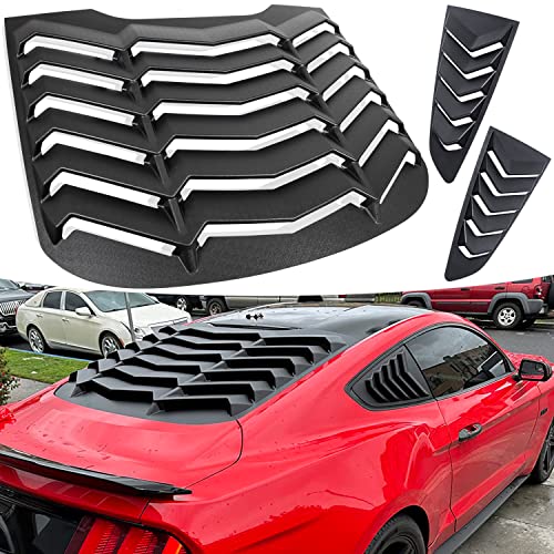 BONBO REAR + SIDE WINDOW LOUVER FITS FOR FOR FORD MUSTANG 2015 2016 2017 2018 2019 2020 2021 IN GT LAMBO Ÿ   ǵ  Ŀ ABS (Ʈ )