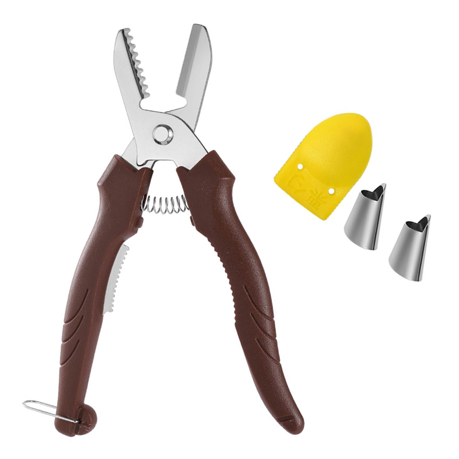 Jazuaiao Multifunctional Nut Crackers Chestnut Shelling Tool Sturdy Chestnut Opener with Cutter for Quick Shell Removal Shell Remover Scissors