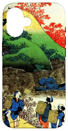 葛飾 北斎秋 楓の木 紅葉 日本 日本美術 浮世絵 百人一首 乳母かゑとき 猿丸太夫 スマホケース iPhone 16 用