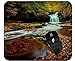 Produktbild Mousepads Blätter Wald Wasserfall Herbst Maus Pad mit genähten Kanten