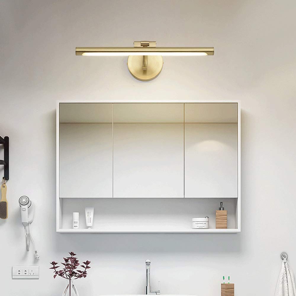 Siet Illuminazione da parete da bagno 3 Colore TEMP TEMP LED LED Lampada a specchio a LED 270 ° Ruotable Interno in ottone Specchio Specchio Lampada a 3 colori Modifica per armadietto specchio Dressin