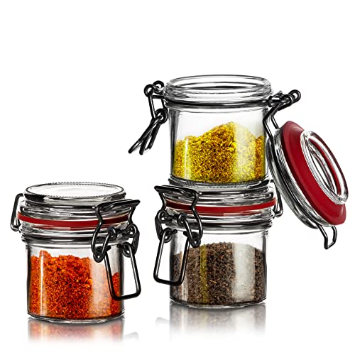 BigDean 12er Set Vorratsgläser 125ml - Drahtbügelglas Gewürzglas mit Deckel & Bügelverschluss - Made in Germany – Einmachgläser zum luftdichten Aufbewahren, Einlegen & Einkochen