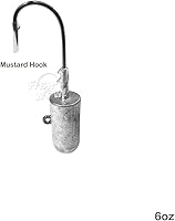 Vista 7 de 2pcs Fish WOW!® 6oz Glow Bullet Jighead Plain Jig Head Spin Fish Bait Weighted swimbait unpainted Jig Heads with 32786 MUSTAD 10/0 Hook 2X Strong