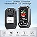 5-in-1 Portable Carbon Monoxide Detectors Plug in, MODOFO TOOL Smoke and Carbon Monoxide Detector with Built-in Battery, Natural Gas Leak Detector, HD Display for CO, Gas, Smoke, Temp, Humidity Black