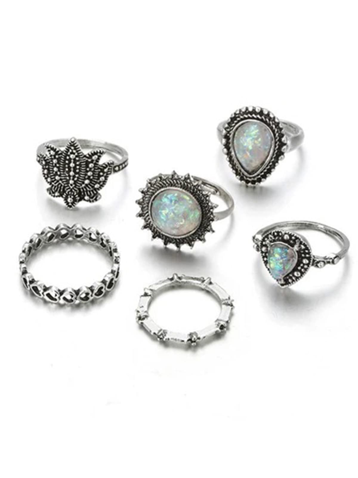 Scintillare By Sukkhi Elegant Oxidised Rings Combo for Women (B0C5M6G7L7) Amazon Price History, Amazon Price Tracker
