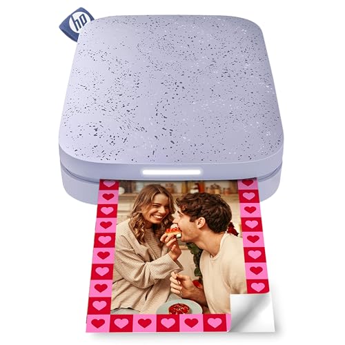 HP Sprocket Portable 2x3 Instant Photo Printer (Lilac) Print Pictures on Zink Sticky-Backed Paper from Your iOS & Android Device.