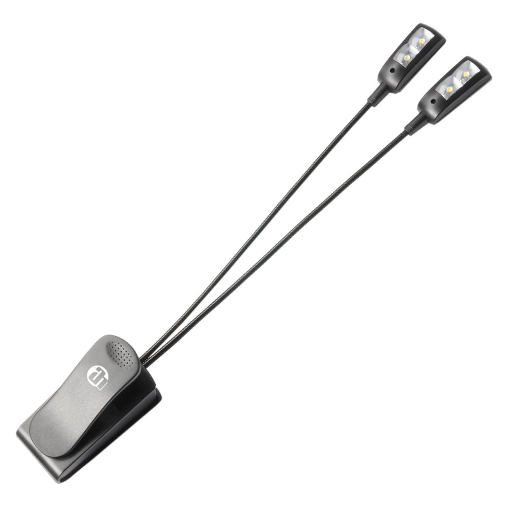 ADAM HALL SLED2PRO SLED 2 Pro LED-Notenpultleuchte incl. Stecker-Netzteil, USB-Kabel (4x Leuchtdioden, 2x Schwanenhälse) Flexilight Minilight