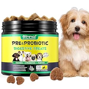 Probiotics for Dogs, Pre & Probiotic Digestive Treats for Dogs, Support Gut Health, Sensitive Tums, Anal Glands & Bum Scooting, Loose Stools, Seasonal Allergies, Itchy Skin Dog Treats (300, Grams)