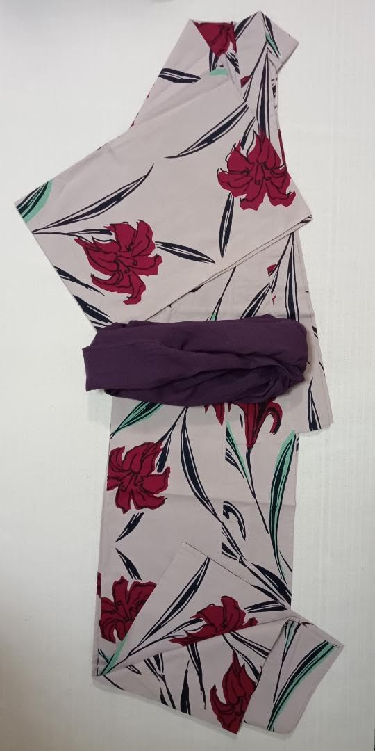 Amazon.co.jp: お仕立て浴衣 単品 製 情熱的な百合 身丈 163㎝ 裄 62  