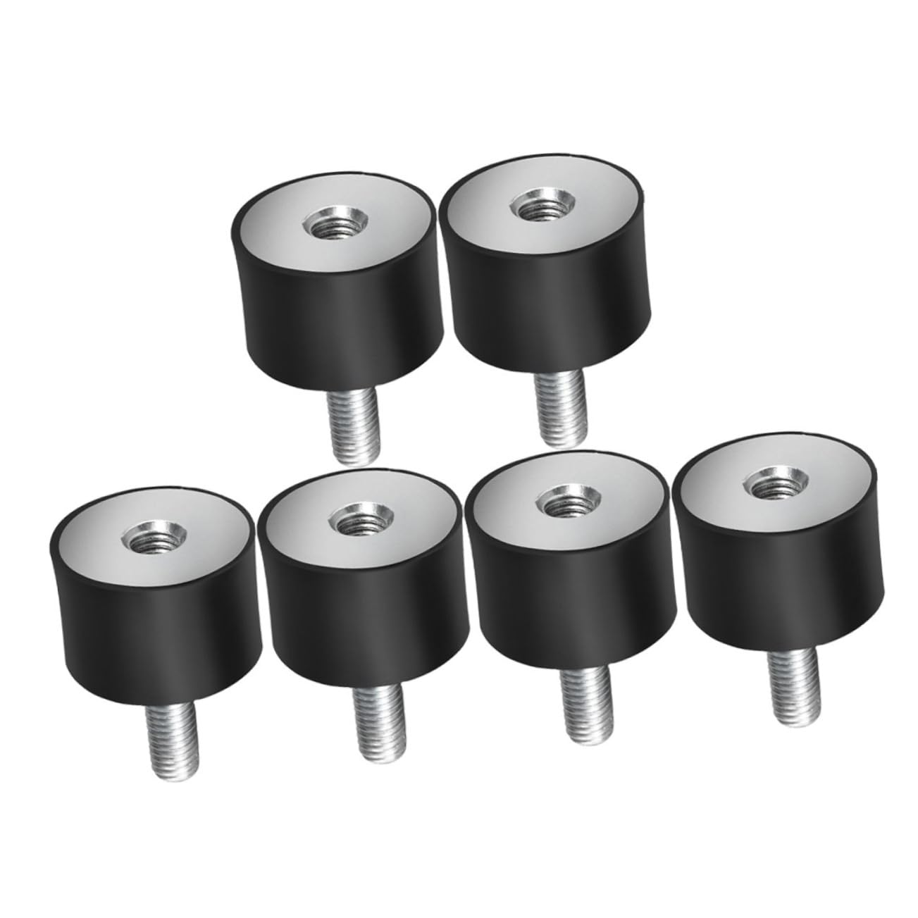 MUCKLILY Rubber Isolator Mounts Set 6 Pcs M8 Thread Vibration Absorbers Noise Reduction for Motor Stabilization