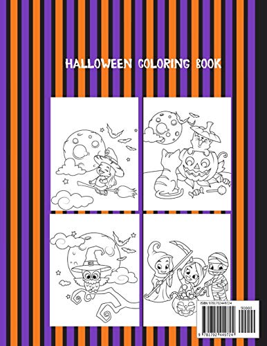 Halloween Coloring Book: Coloring Toy Gifts for Toddlers, Kids ,Children or Adult Relaxtion | Cute Easy and Relaxing Large Print Birthday Gifts image 4