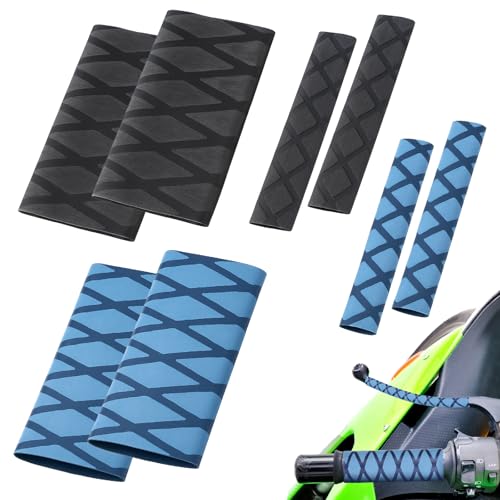 4 Pack Non-Slip Heat Shrink Motorbike Grip Sleeve, Motorcycle Hand Grips Cover Protector, Wrap-Around Motorcycle Grips, Universal Dirt Bike Accessories for Motorbike