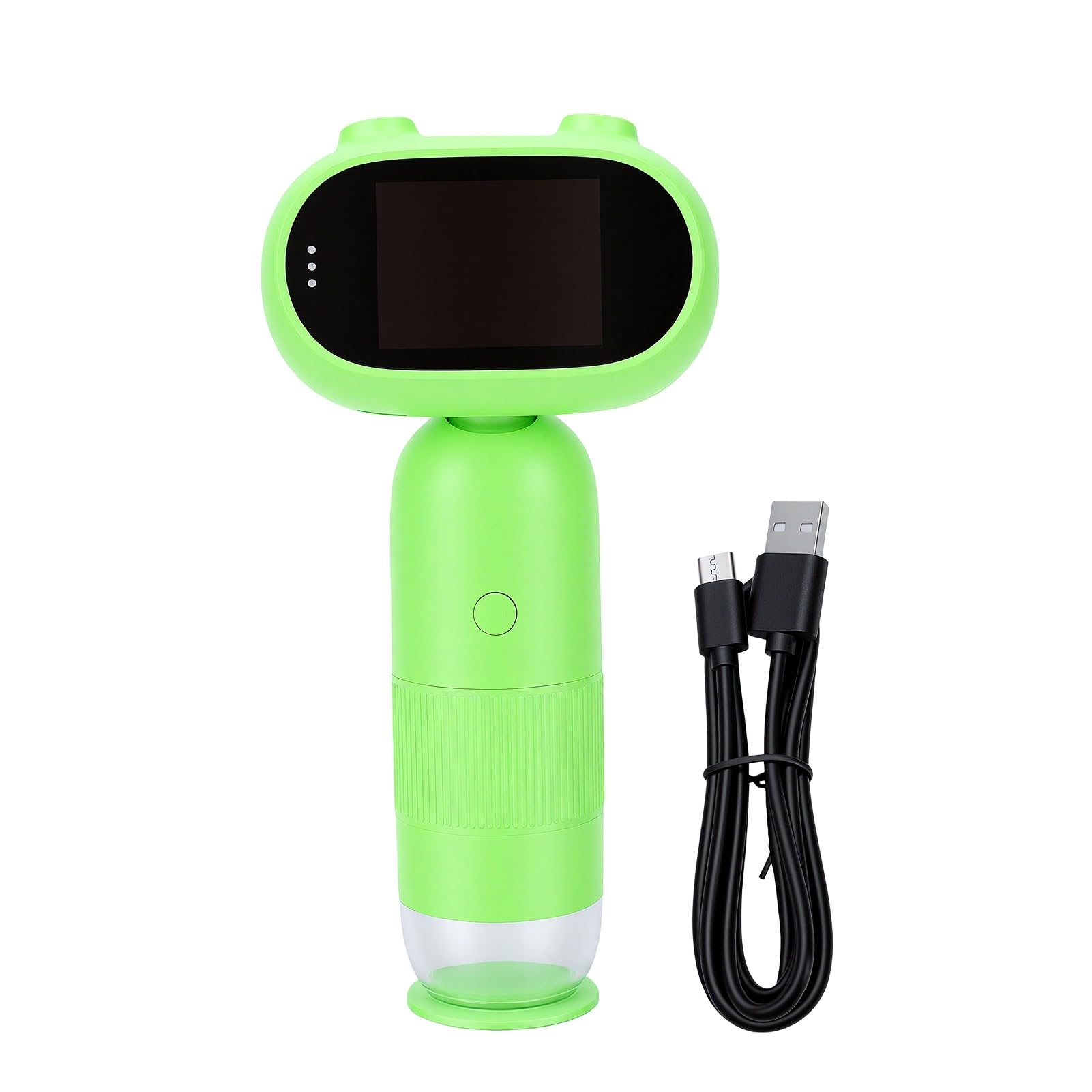 Sxhlseller Mini Microscopio Giocattolo per Bambini con Schermo da 2 Pollici, 8 Luci LED Regolabili, Kit Microscopio Digitale HD 1080P per Esplorazione Scientifica dei Bambini, Educativo Portatile