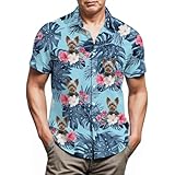 Photo Gallery lussues nee camicie hawaiane yorkie da uomo, camicia casual da spiaggia con bottoni, blu, xl Photo Gallery lussues nee camicie hawaiane yorkie da uomo, camicia casual da spiaggia con bottoni, blu, xl
