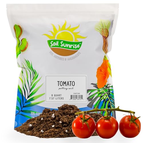 Soil Sunrise All Natural Tomato Starter/Potting Mix (8 Quarts) Perfect Backfill for Outdoor Tomato...