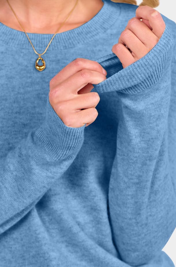 ANRABESS Womens 100% Wool Sweaters Crewneck Long Sleeve Work Business Casual Basic Sweater Tops 2025 Fall Outfits - Image 6