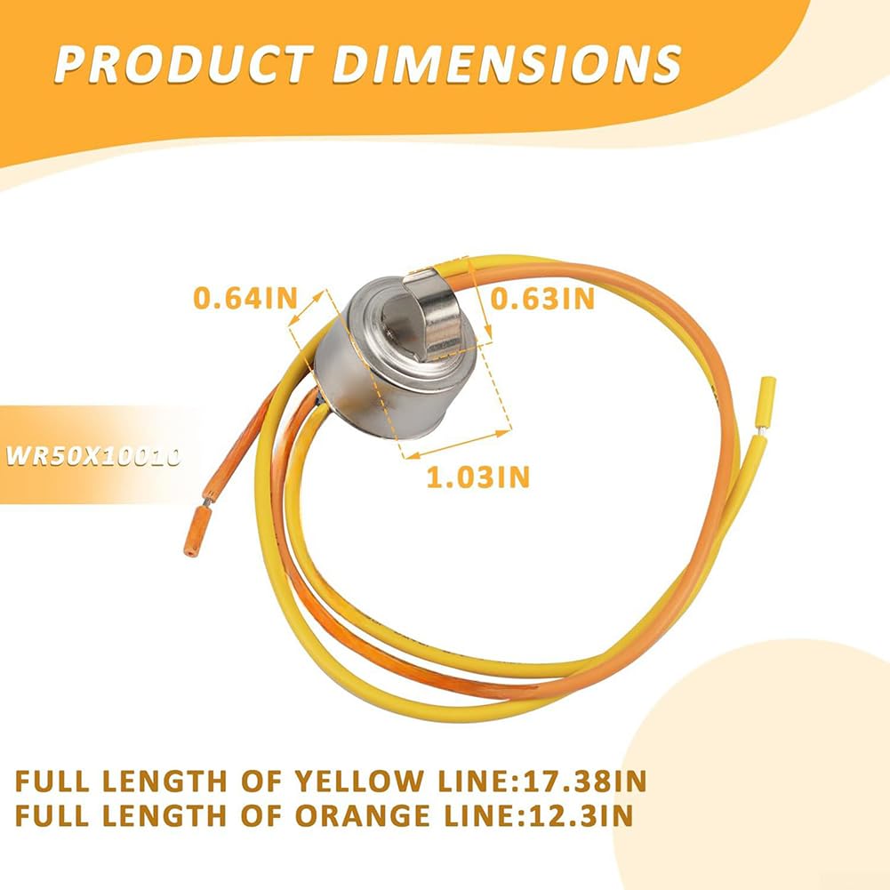 Termostato riscaldante sbrinamento WR50X10010 L55-30F per GE per congelatori kenmore, interruttore sensore di temperatura, componente di riparazione raffreddamento