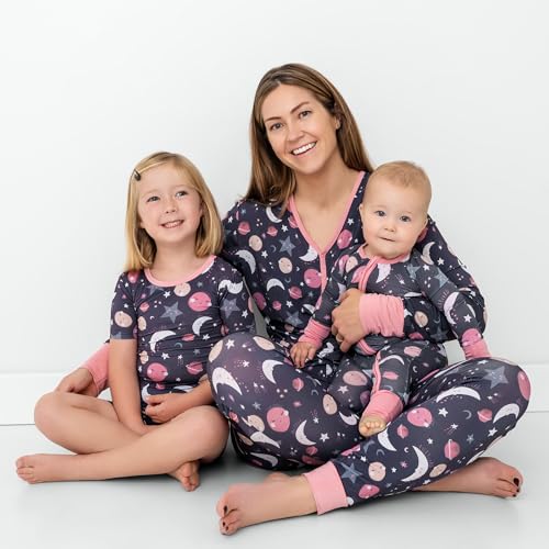 Image of Little Sleepies Womens Pajama Top, Viscose from Bamboo, Henley Button Up Nursing PJs, Family Matching Pajamas for Women Set