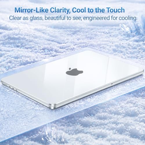 Image of MOSISO Compatible with MacBook Pro 16 inch Case 2025 2024 2023 2022 2021 M4 M3 M2 M1 A3403 A3186 A2991 A2780 A2485 Pro Max, Plastic Hard Shell&Keyboard Cover&Screen Film&Storage Bag, Crystal Clear