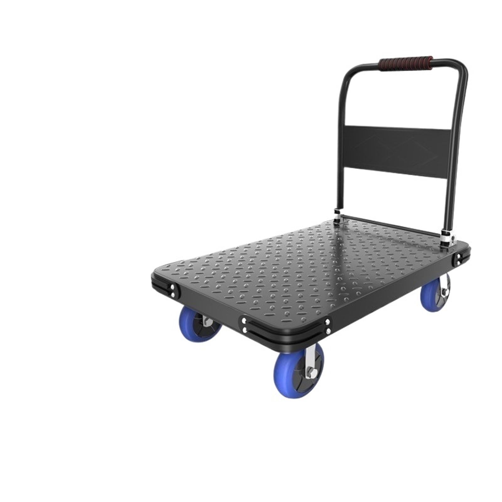 Platform Truck Cart, Household Folding Steel Platform Trolley With Silent Wheels(90-60-5a)