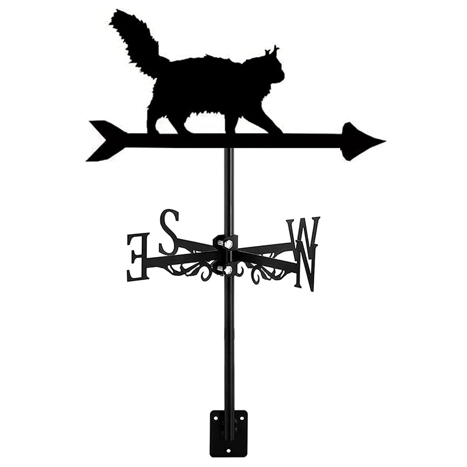 TAXXII Weather Vane Creative Home Measuring Tool Retro Sturdy Wind Direction Indicator-Cat