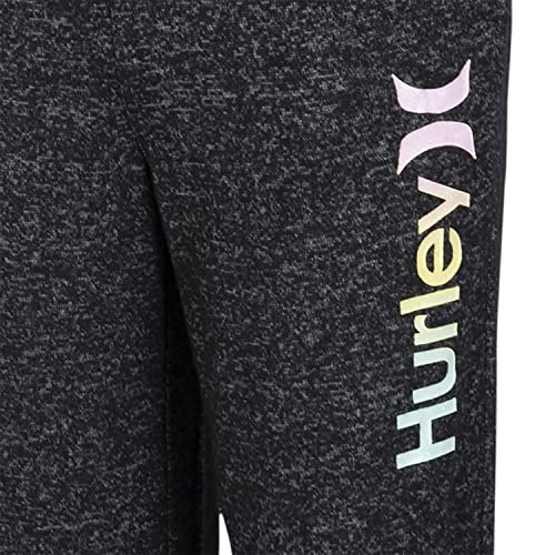 Hurley Girls Soft Knit Jogger Sweatpants, Black Heather, Medium Us #TOP5