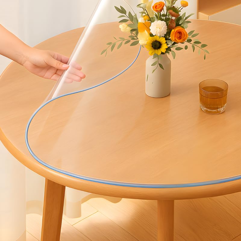Qlarity Covers 3mm UltraMax Shield Table Cover Round, 23 Inch, Clear