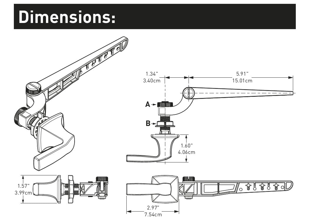 Moen YB5101BN Voss Tuvalet Tankı Kolu, Fırçalanmış Nikel 16,7 x 6,8 x 10,3 cm