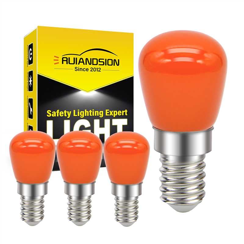 Ruiandsion E14 LED Bulb 220V Orange E14 Screw Base Replacement for Pendant Ceiling Desk Bedside Wall Decorative Decorative Lamp Pack of 4