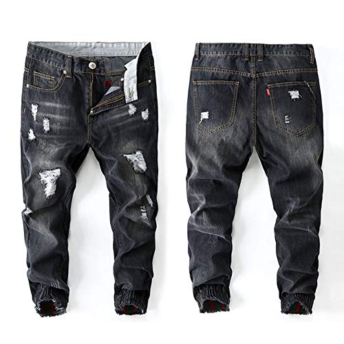 Chowsir Men Casual Ripped Jogger Jeans Denim Pants Loose Fit4