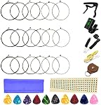 Electric Guitar Strings 3 Full Sets and Tuner, 3 in 1 Restringing Tool, Capo,Picks and Other Useful Tools